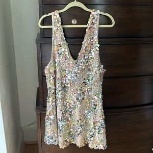 Nasty Gal Sequin and Paillette Minidress